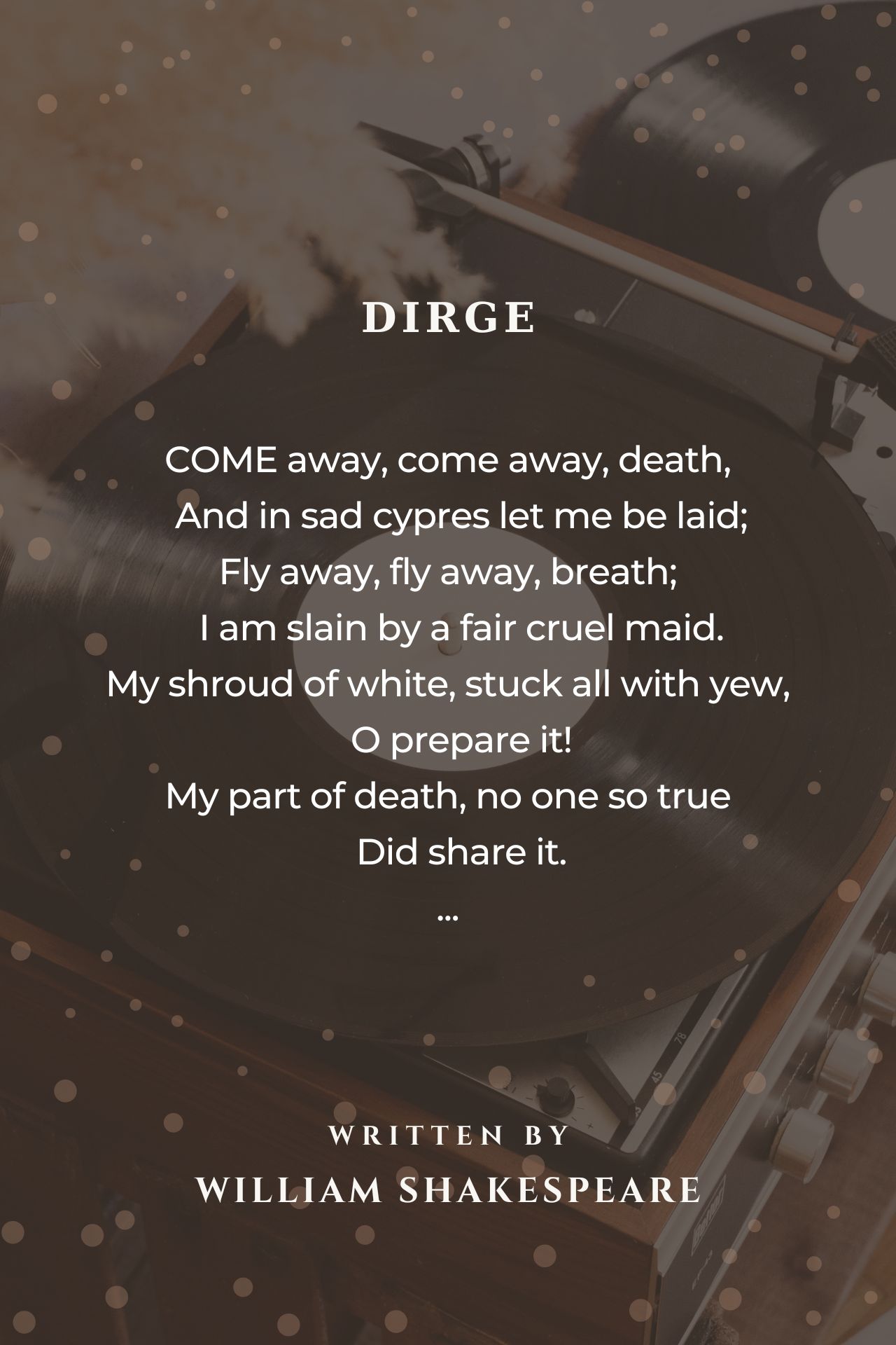 Dirge Poem By William Shakespeare