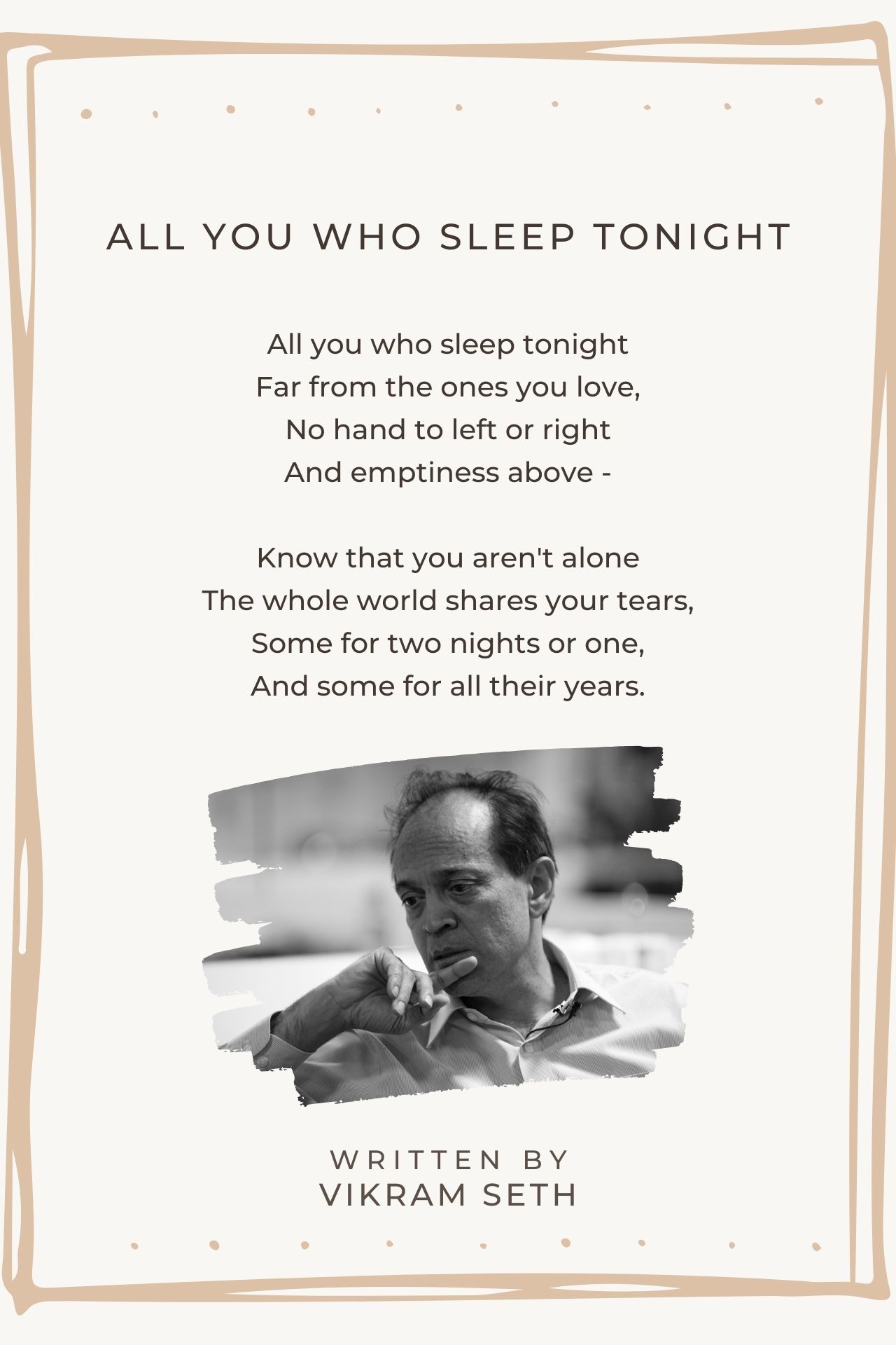 All You Who Sleep Tonight - All You Who Sleep Tonight Poem by