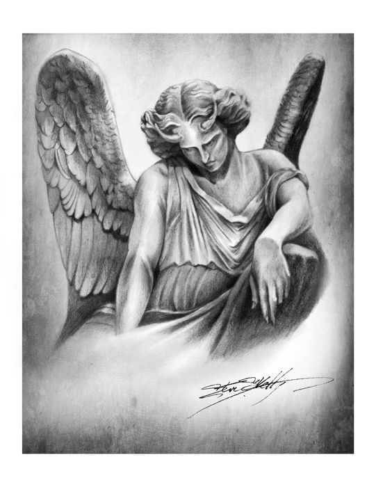 fallen angel pencil drawings