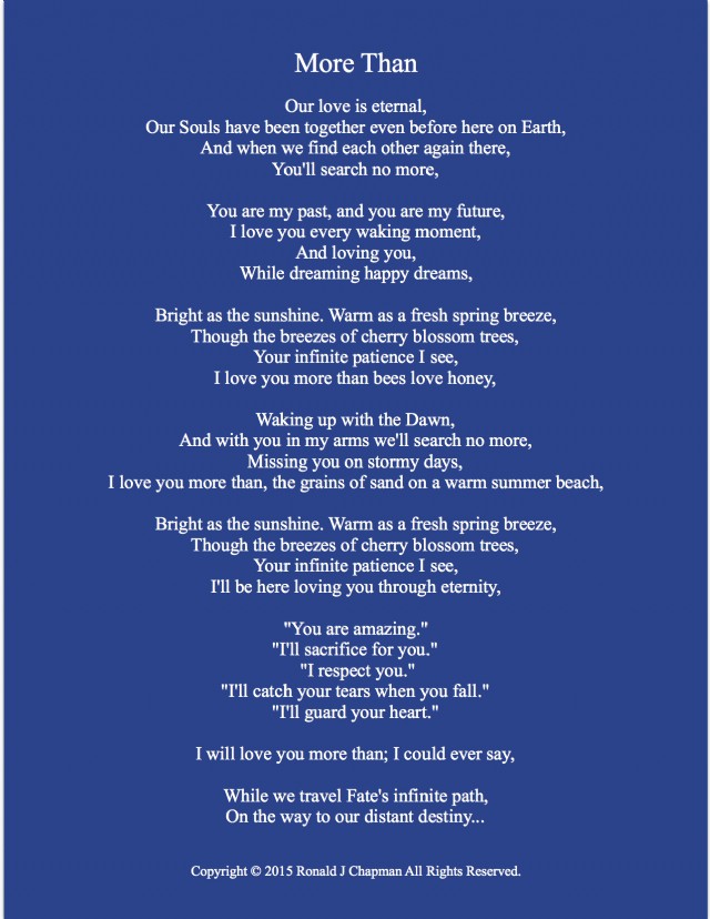 Heaven's Tears - Poem by Ron Chapman