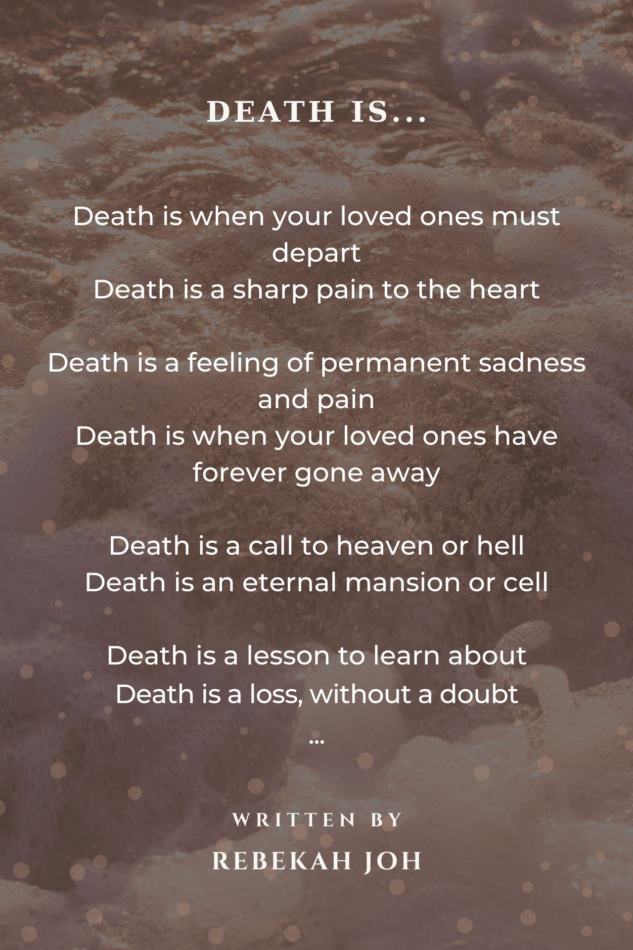 sad poems about death