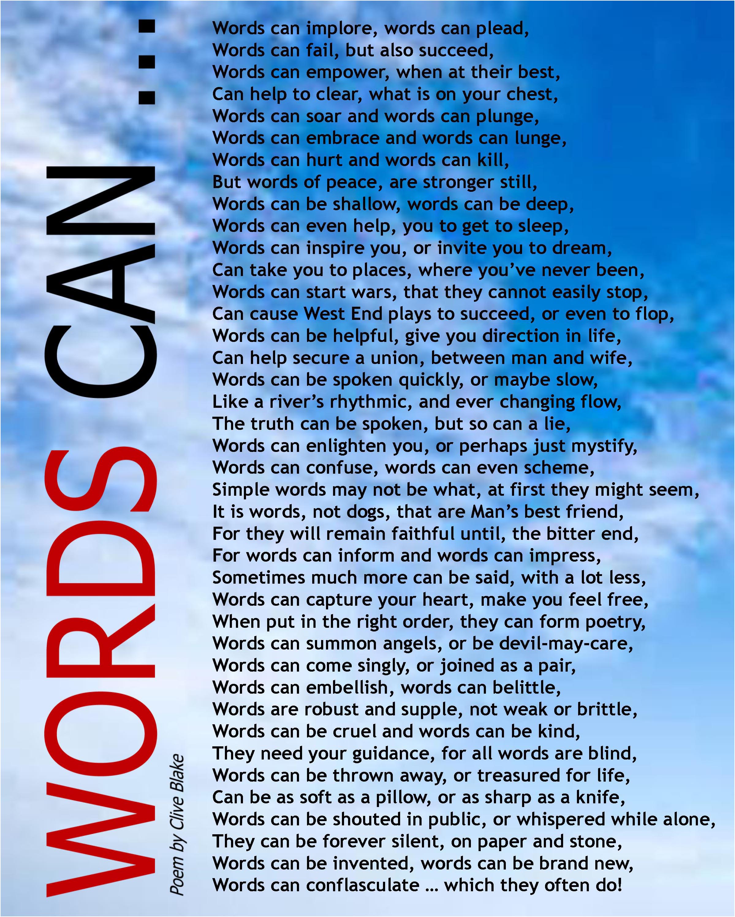 words can hurt poem
