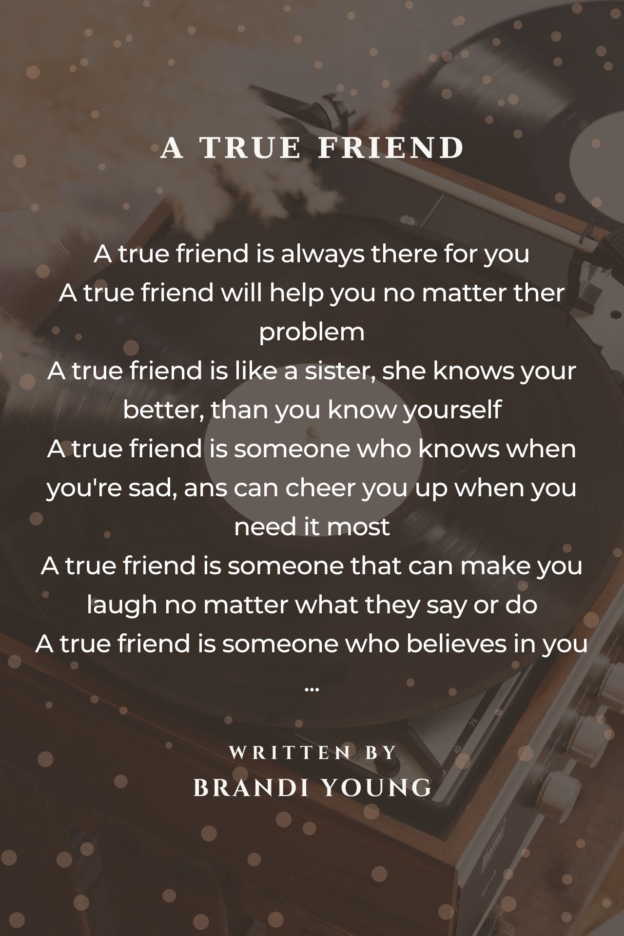 true friend poems that make you cry