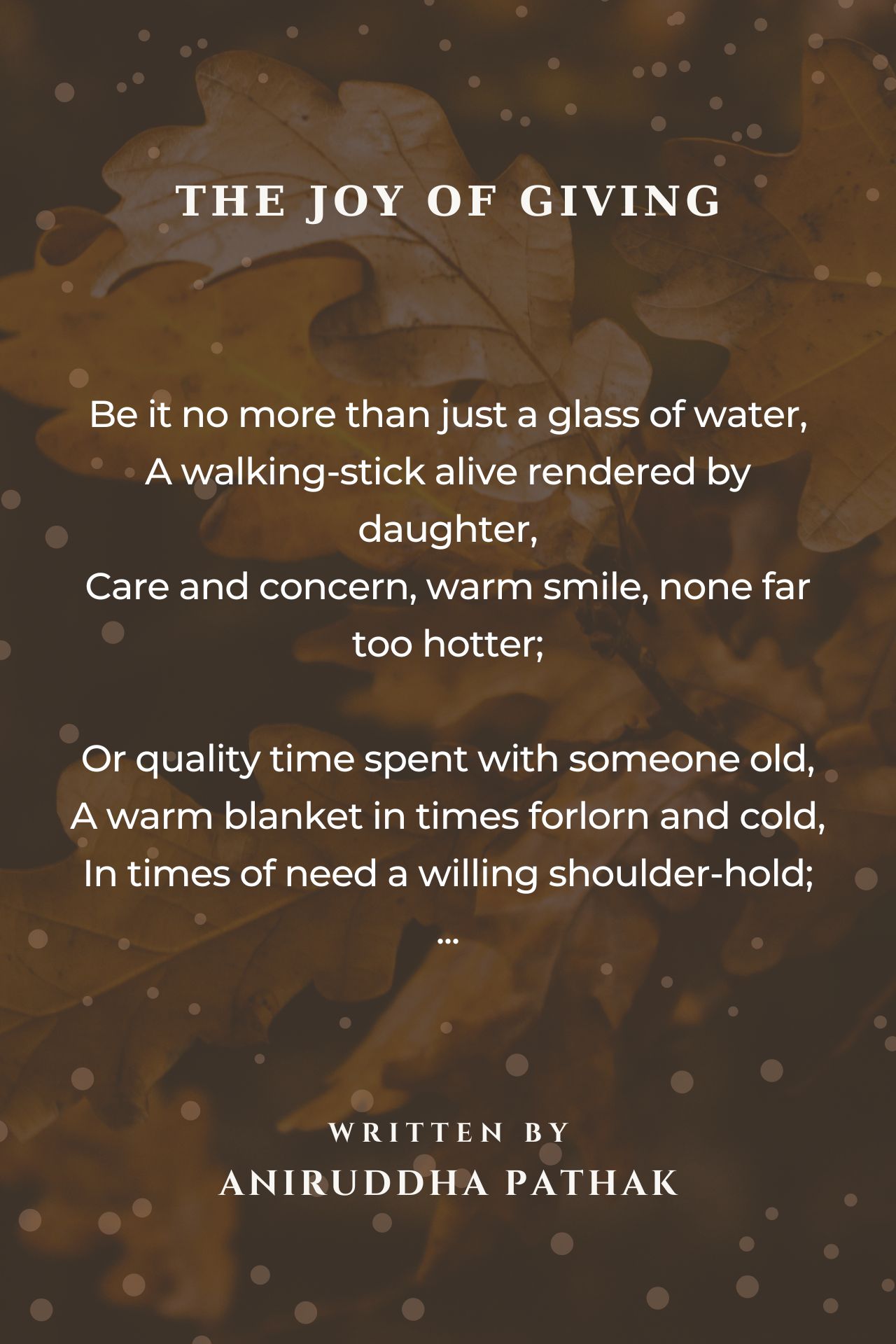 Joy Of Giving Something Joy Of Giving Something