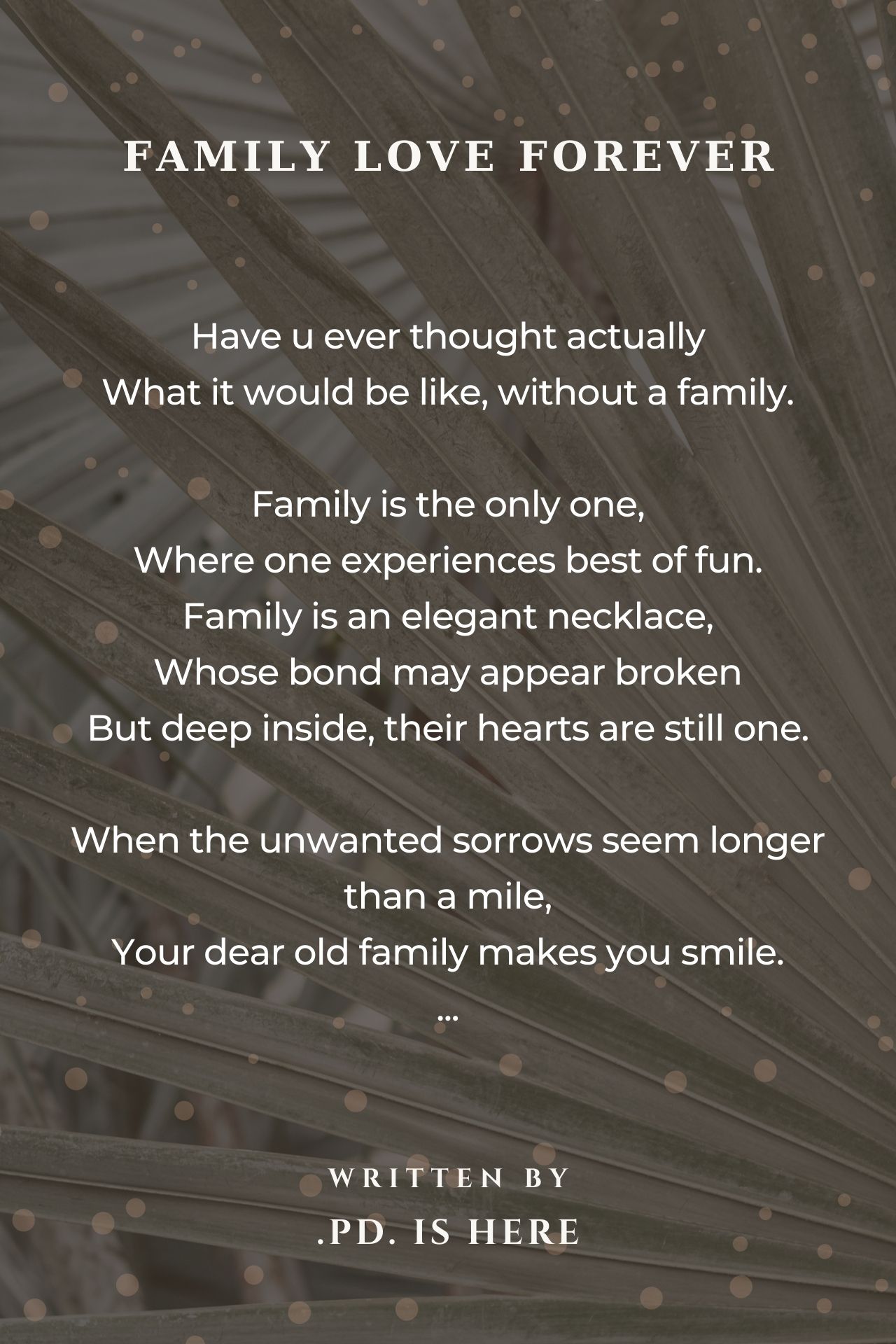poems about life and love and family