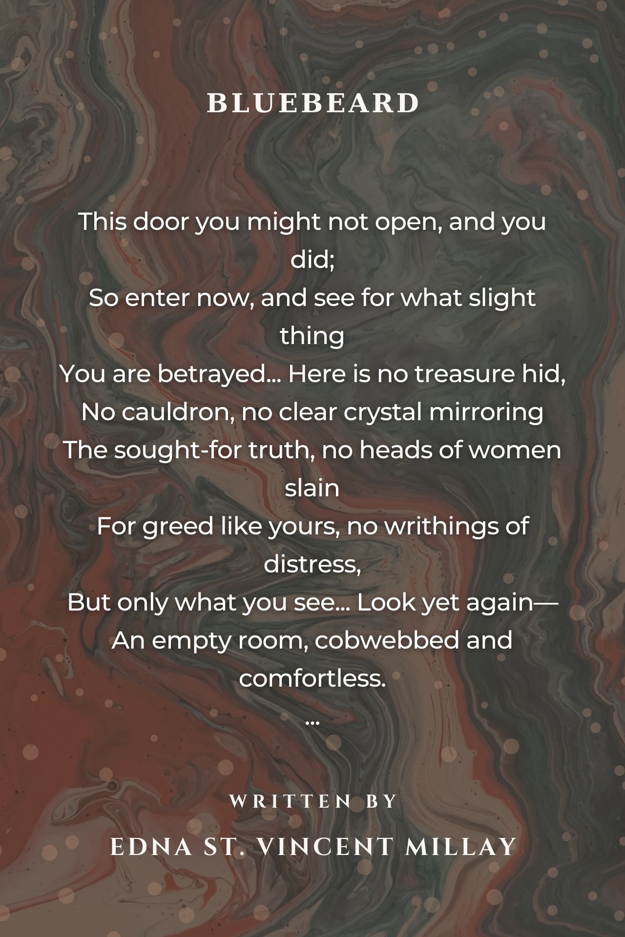 Bluebeard - Bluebeard Poem by Edna St. Vincent Millay