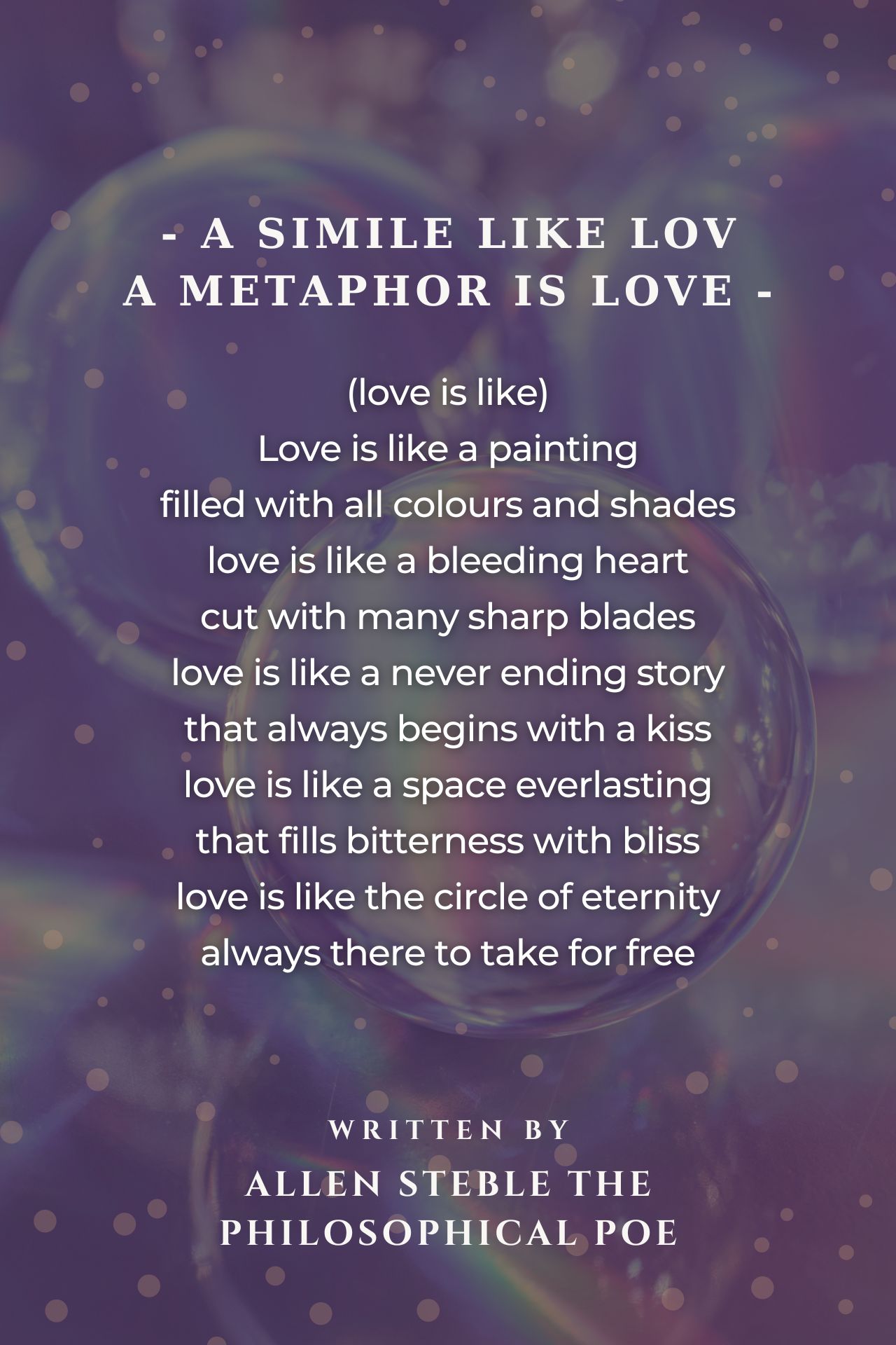 metaphor poems about love