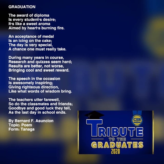 graduation speech poem