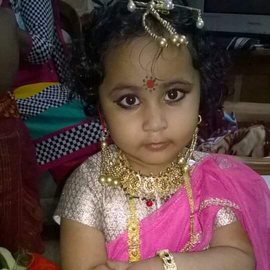 Indian baby girl in Radha dress by JAI NARAYAN. Photo stock - StudioNow