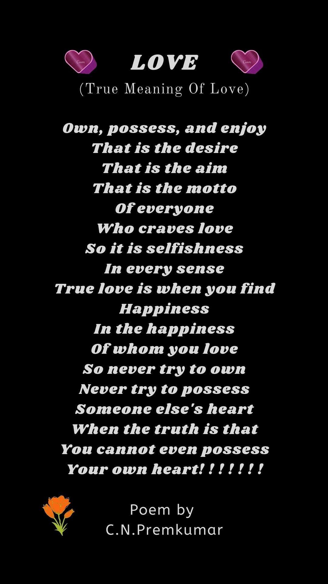 Love (True Meaning Of Love) - Love (True Meaning Of Love) Poem by PREMKUMAR  C N