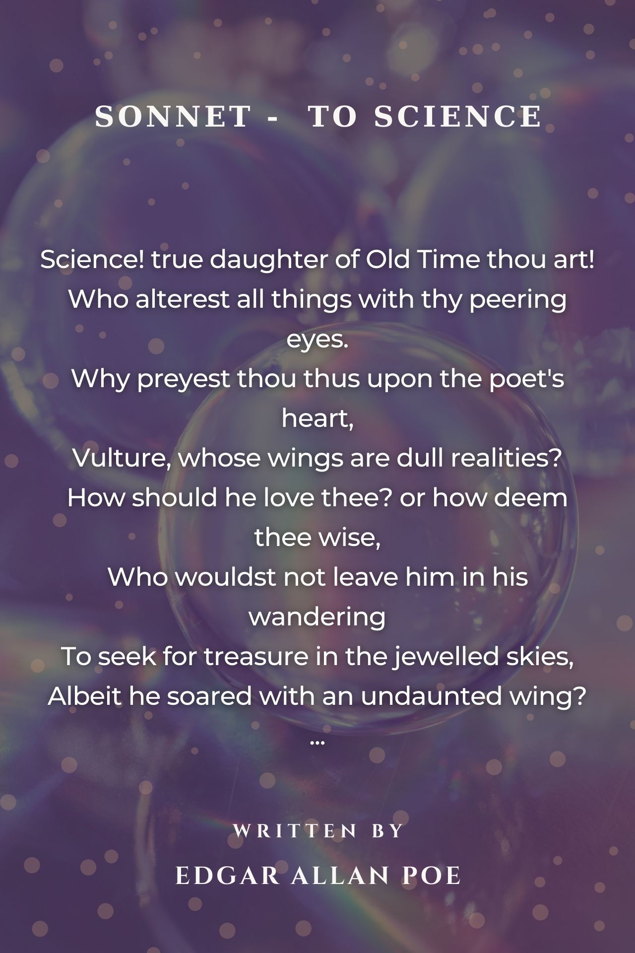 Sonnet- To Science - Sonnet- To Science Poem by Edgar Allan Poe