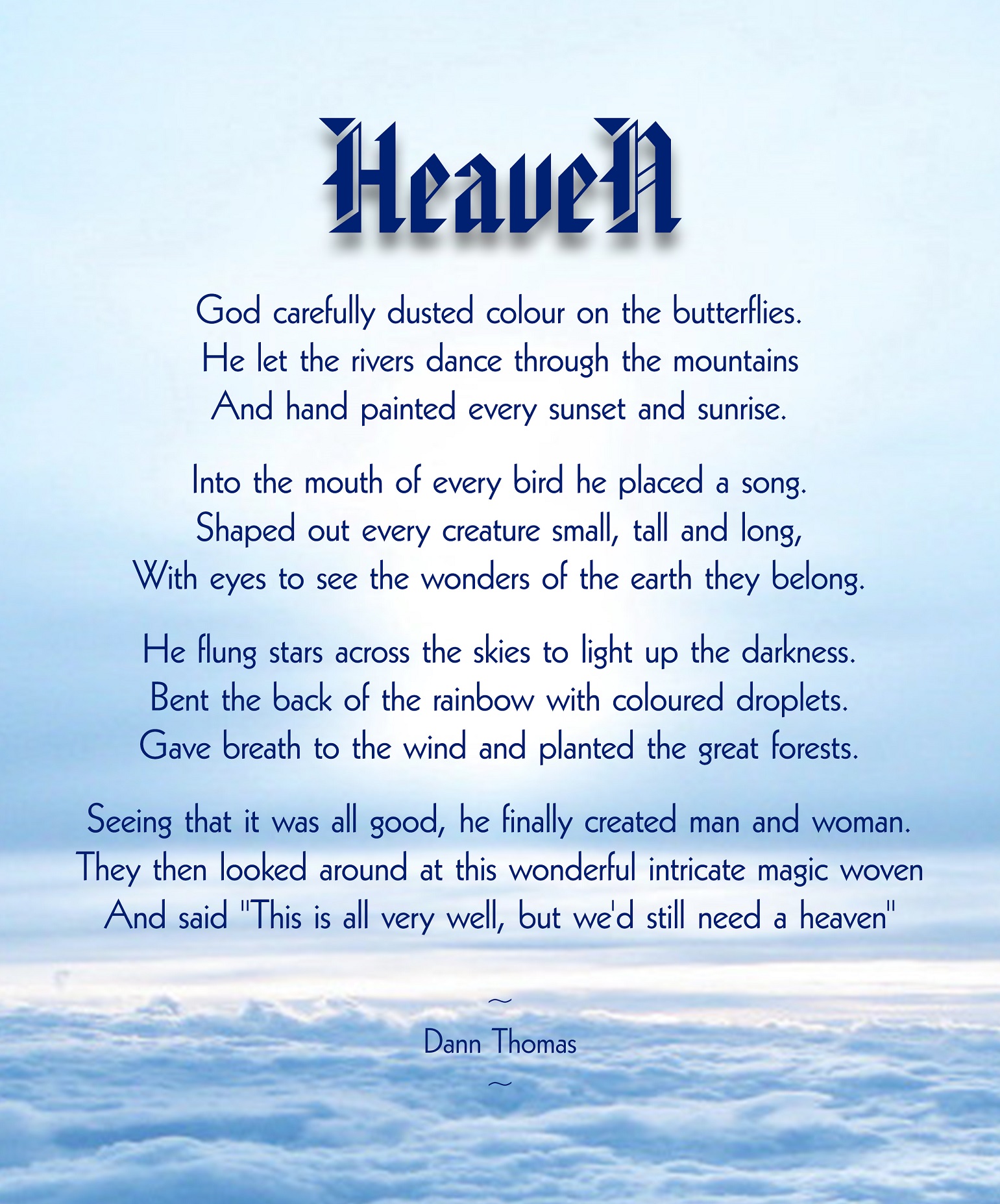 A Light From Heaven Poem