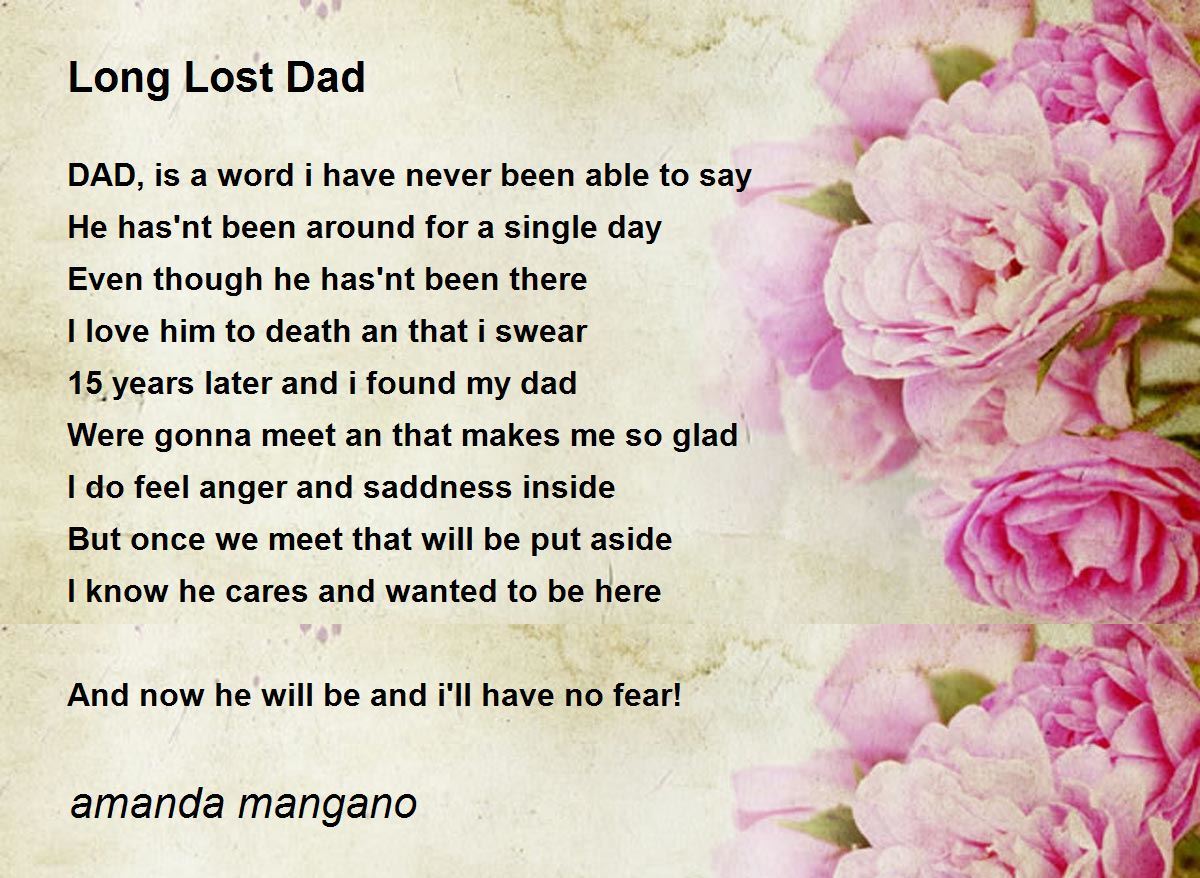 Long Lost Dad Poem By Amanda Mangano