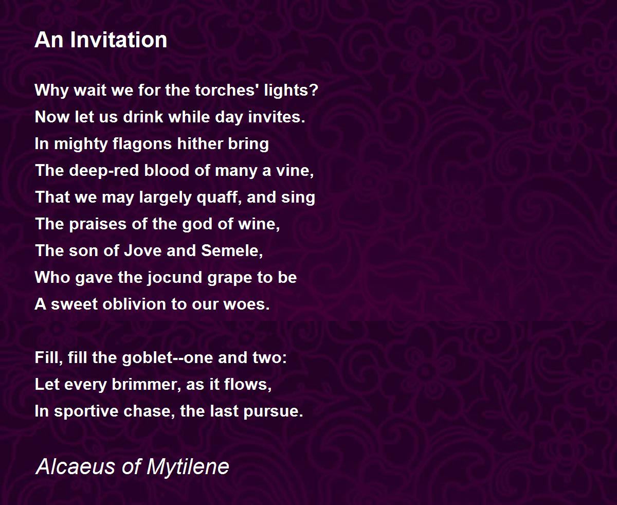the invitation poem