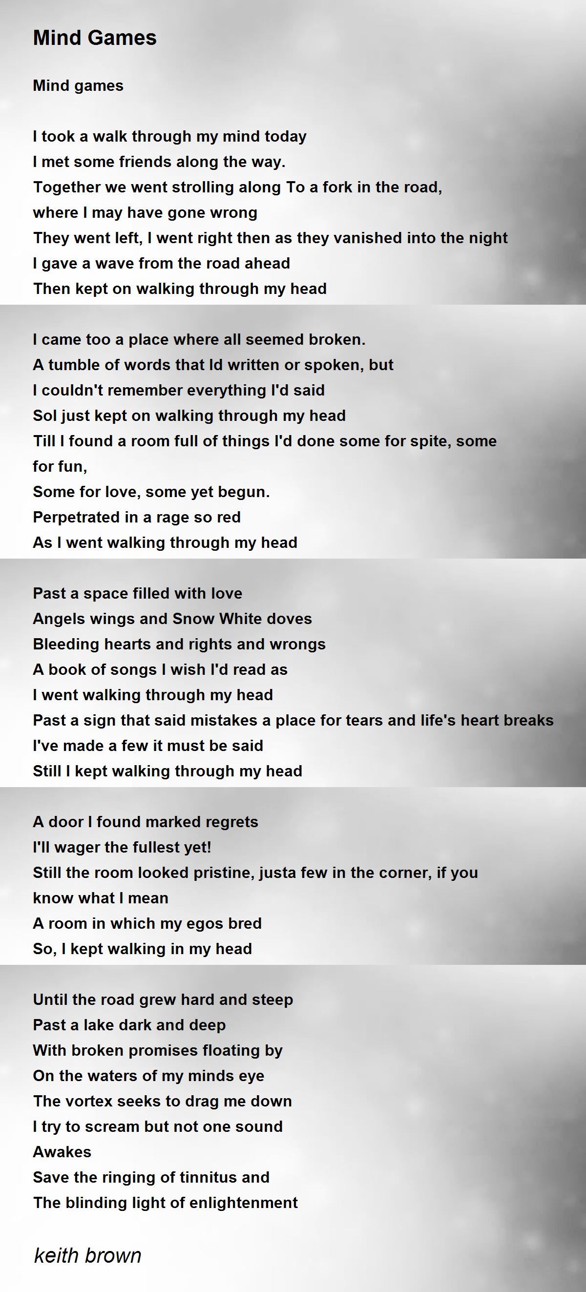 Mind Games - Mind Games Poem by Perveiz Ali