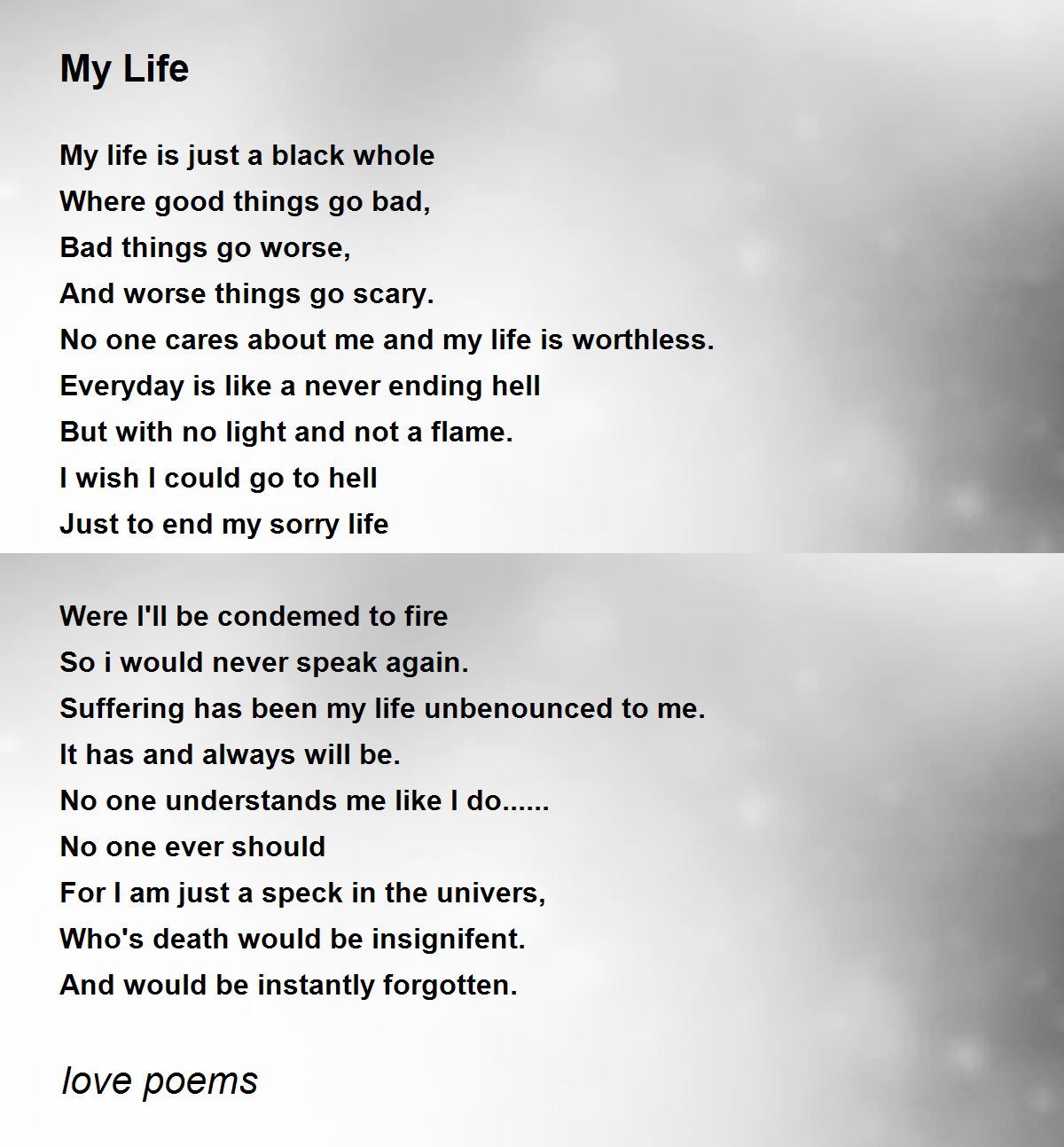 My Life - My Life Poem by love poems