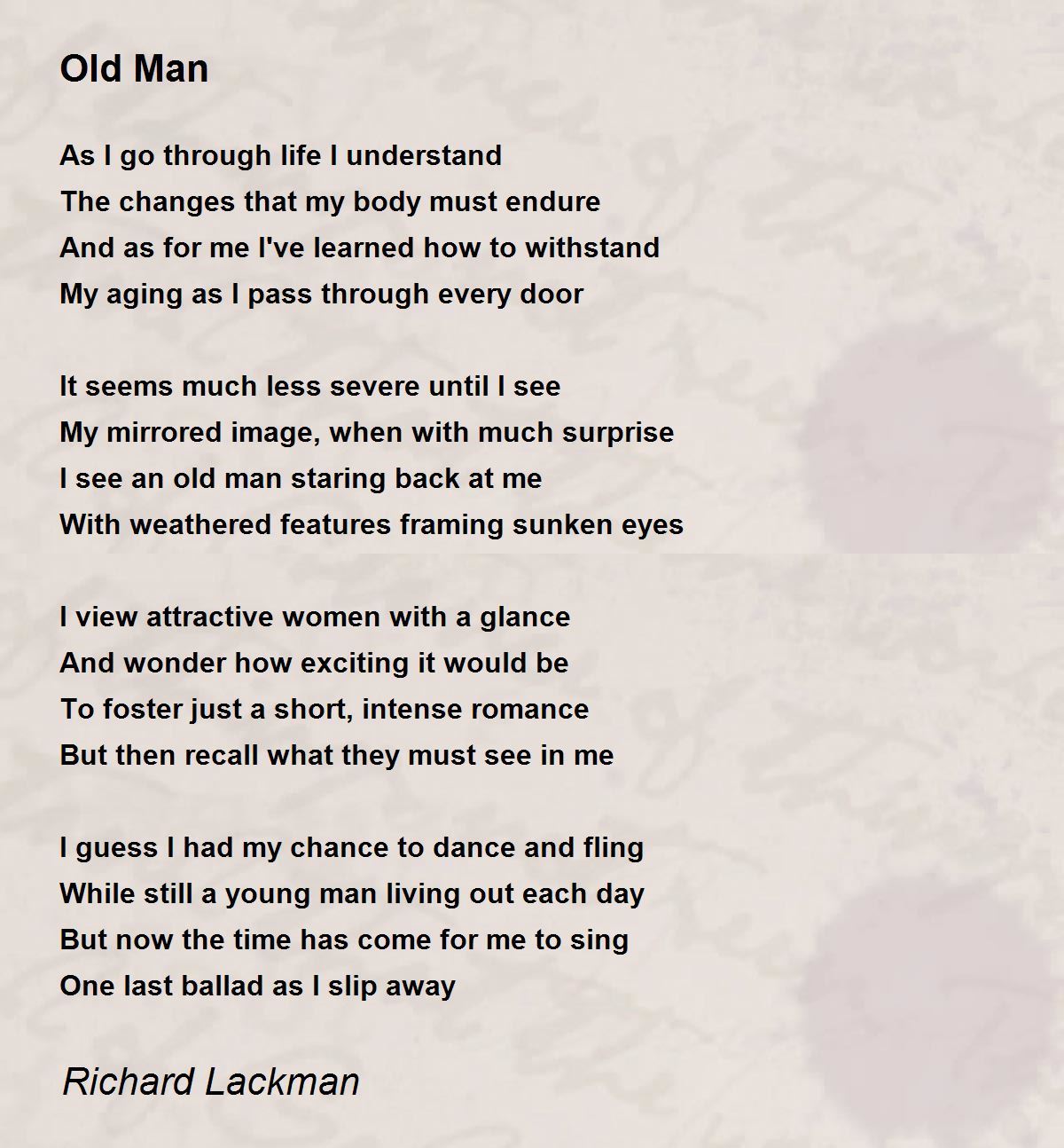 old man old man poem