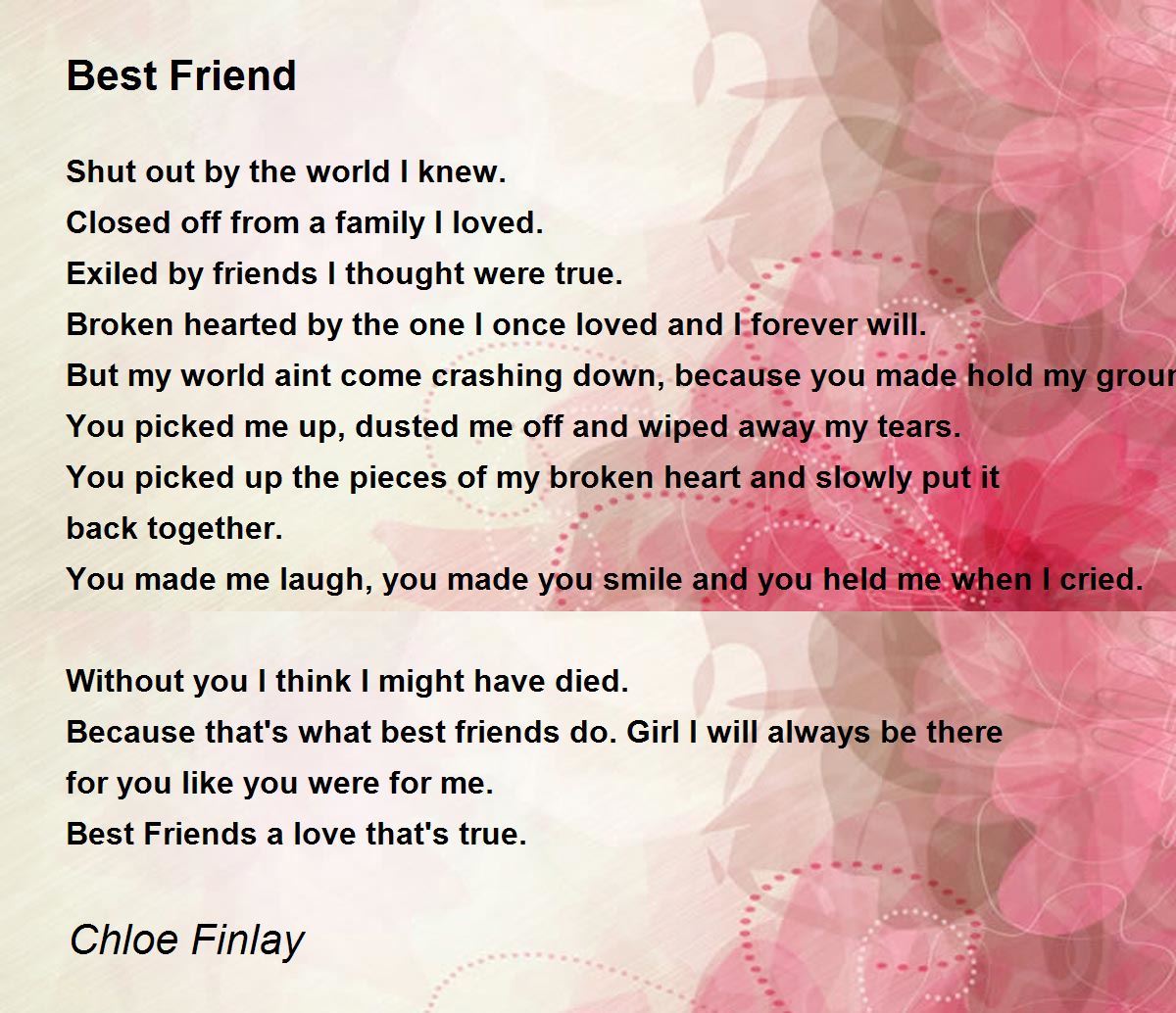 best friend poems that make you smile