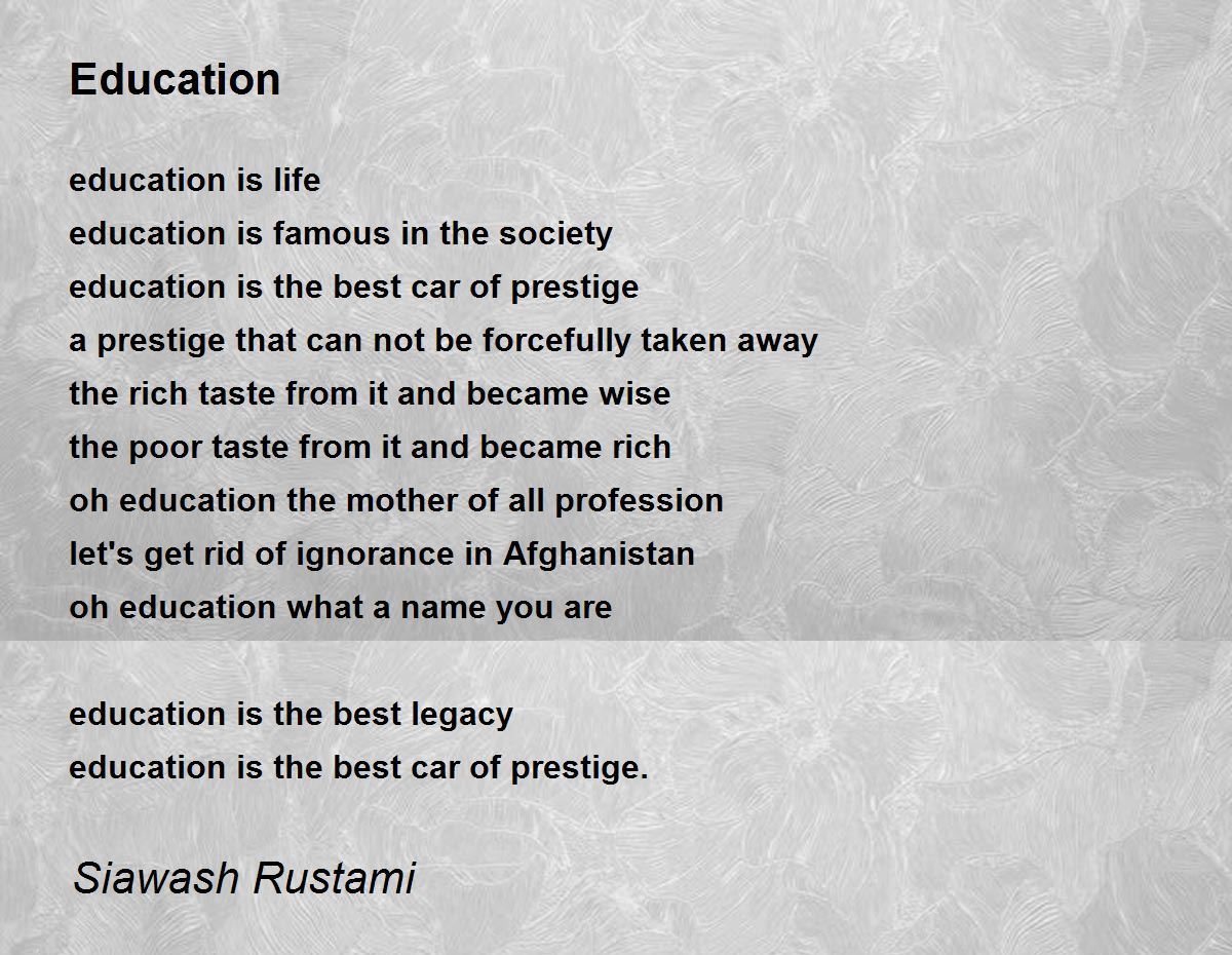Famous Poems About Education Infoupdate