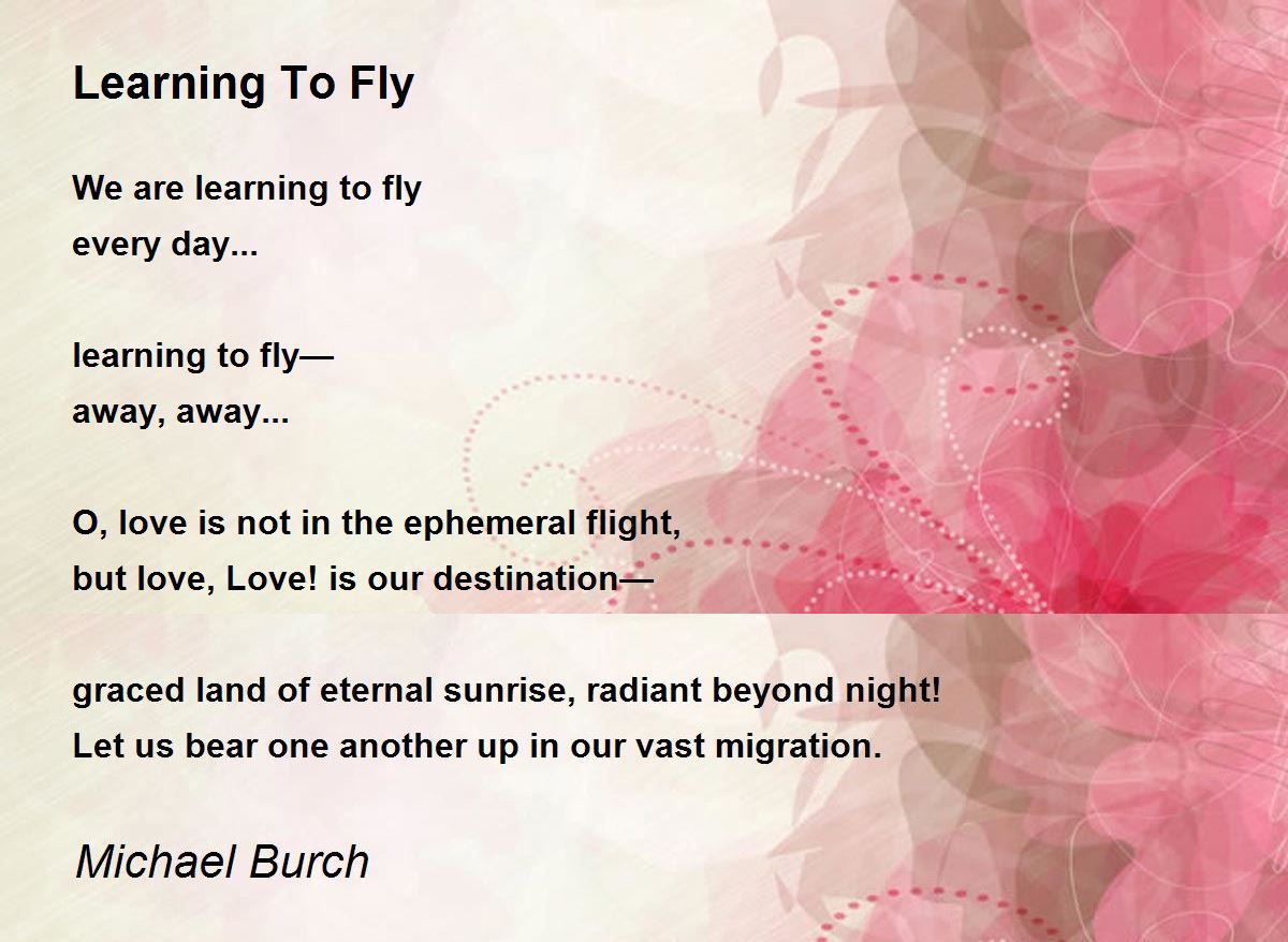 Learn To Fly - Learn To Fly Poem by R. L. Allen