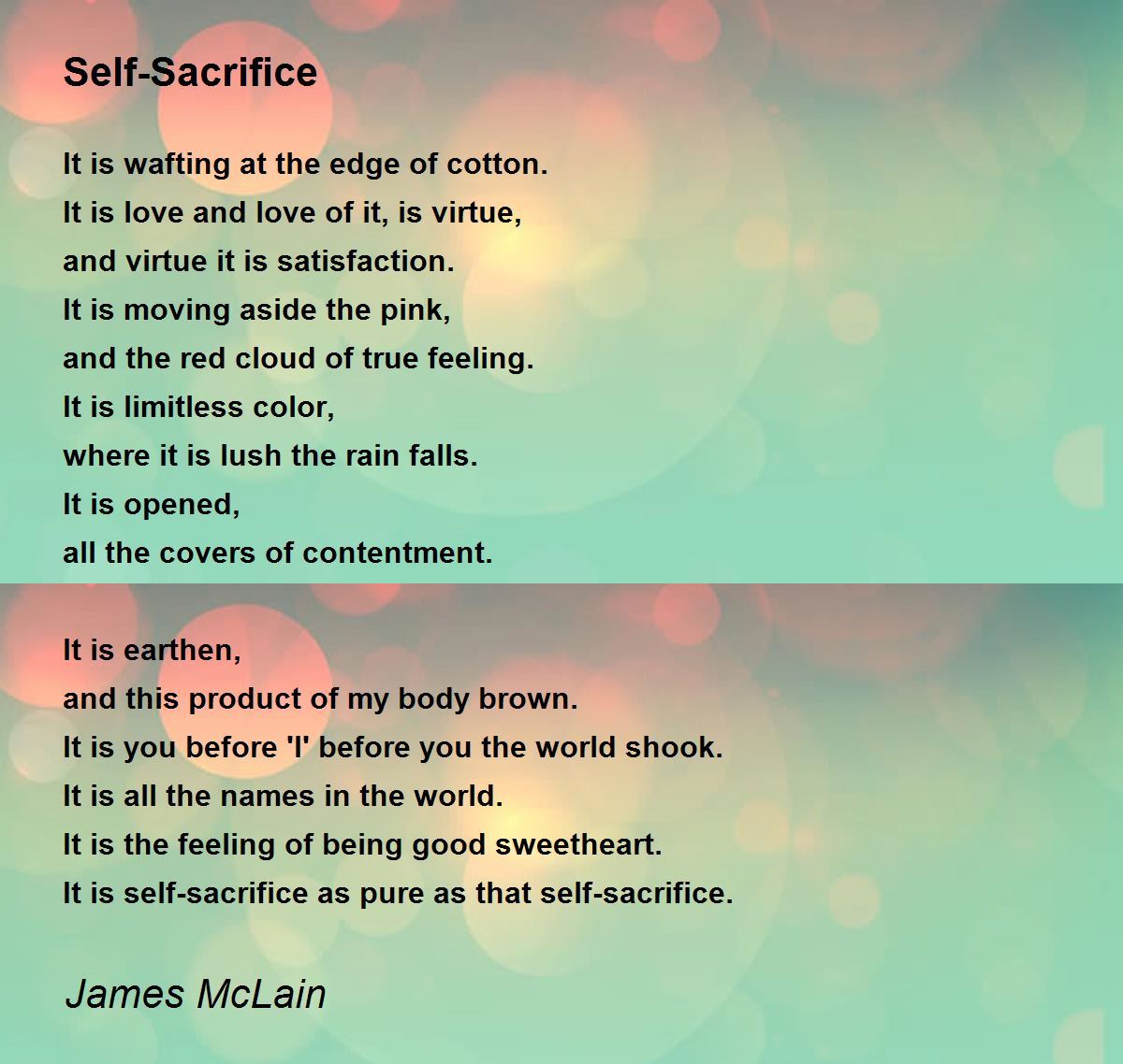 Self-Sacrifice In A Short Story
