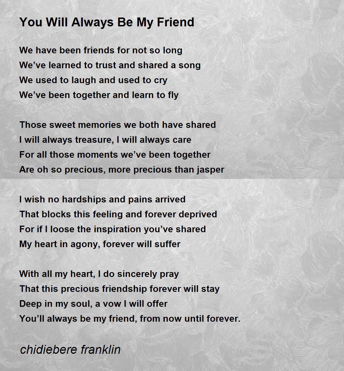 true friend poems that make you cry