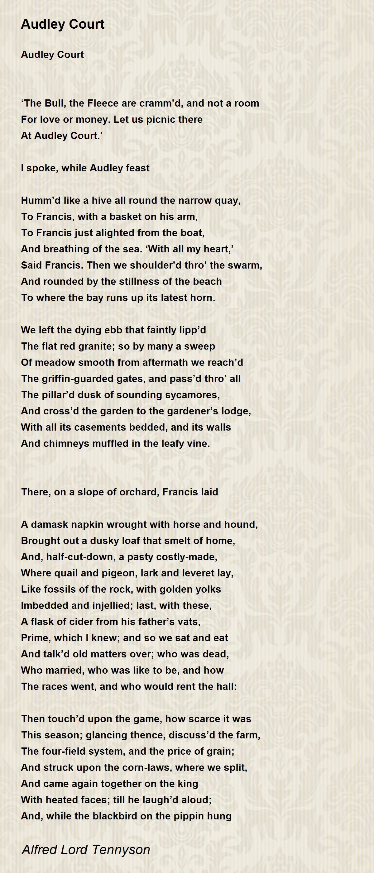 blackbird poem tennyson