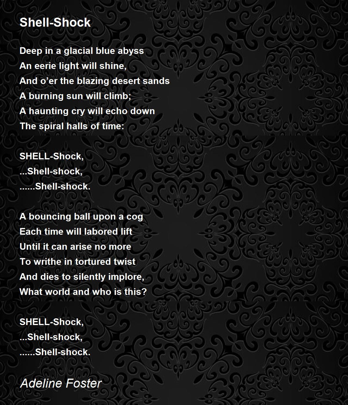 Shell shock, newspapers, poetry