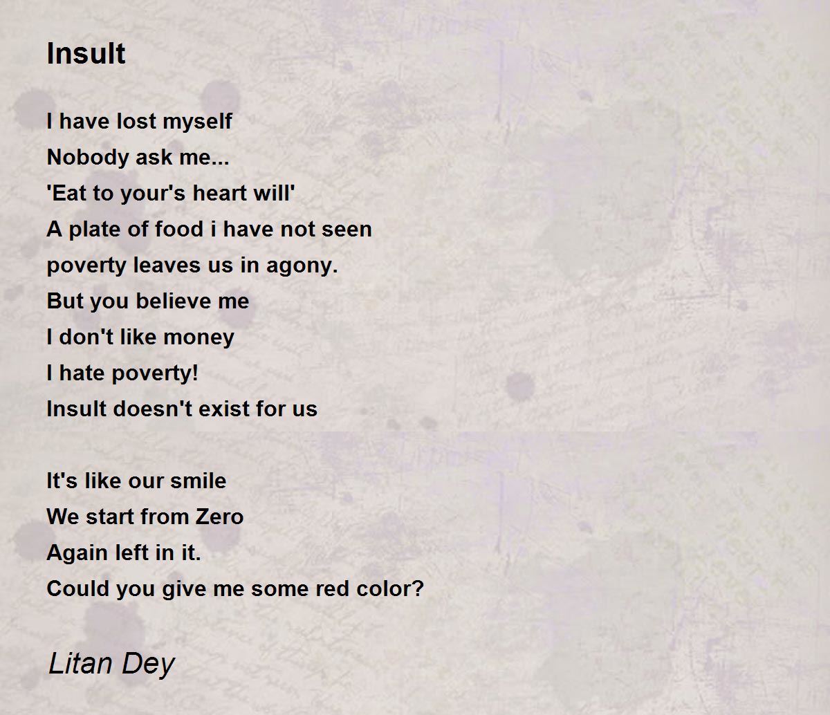 Insult Poem By Litan Dey
