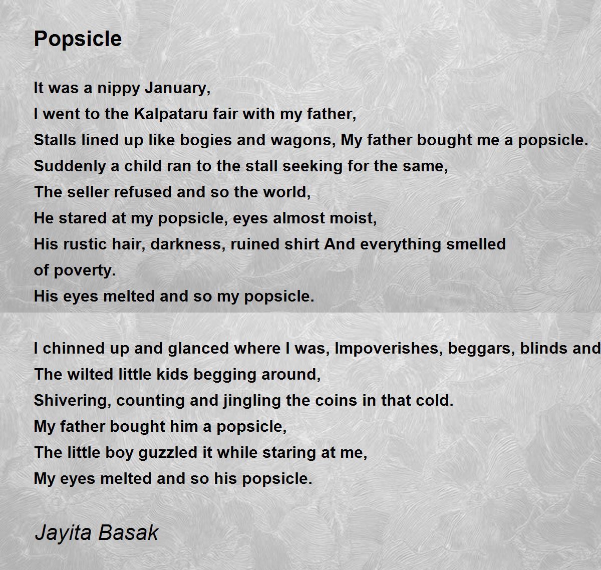 Popsicle - Popsicle Poem by Jayita Basak, image size:1200x1138