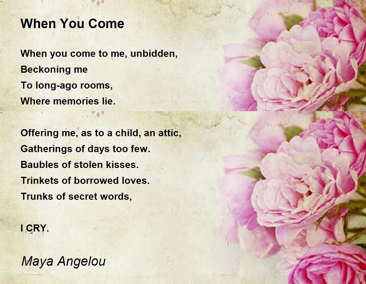 maya angelou poems about love