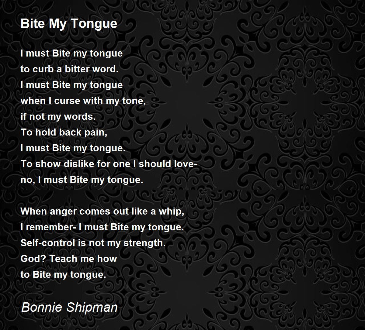 thumbnail image 2 of Biting Your Tongue. | Online Therapy 2 of 9