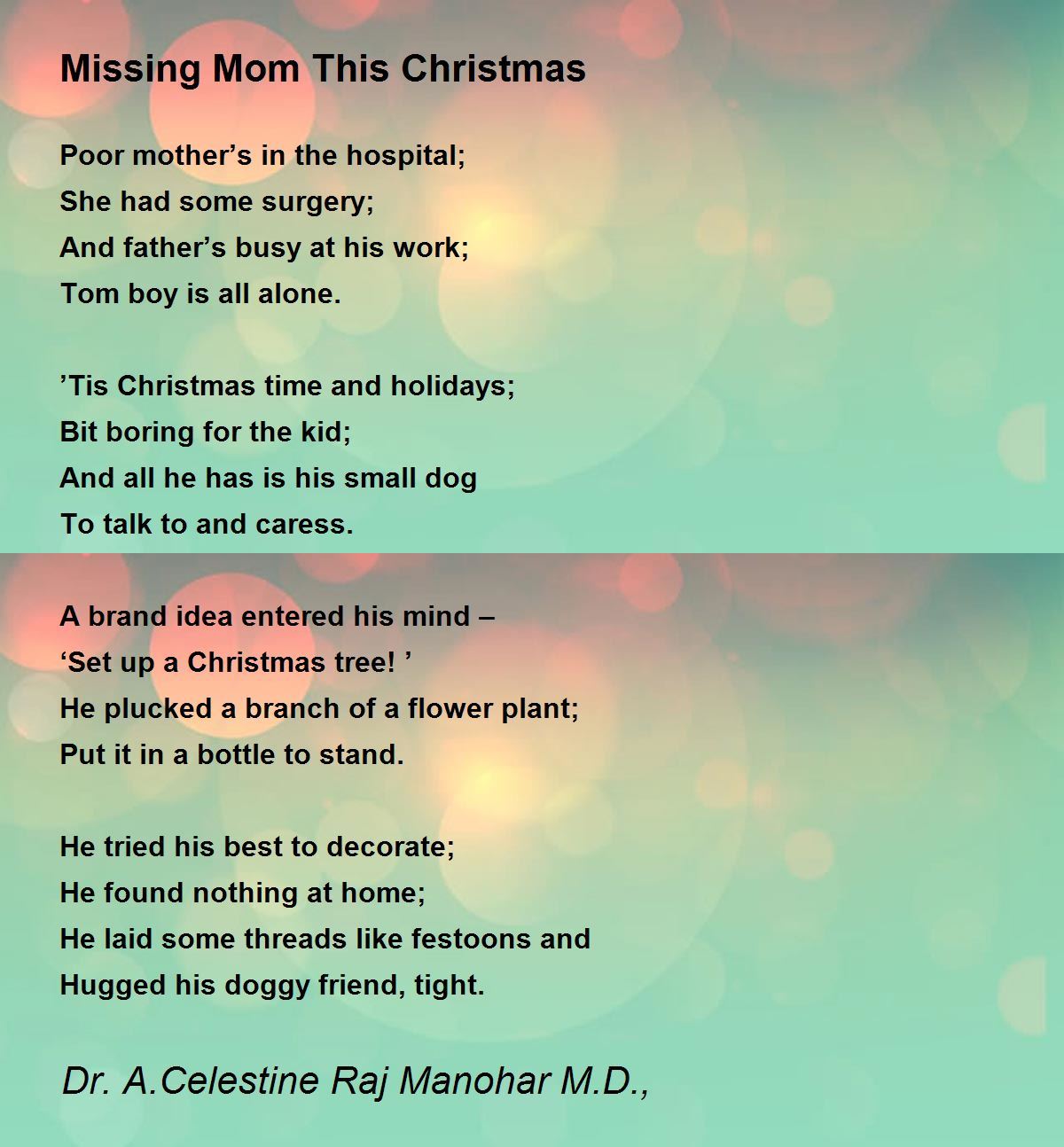 Christmas Poems For Mom