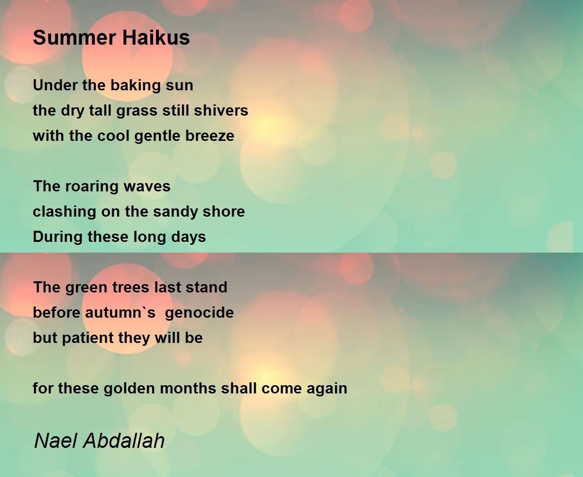 Haiku Poems About Summer Haiku Poems