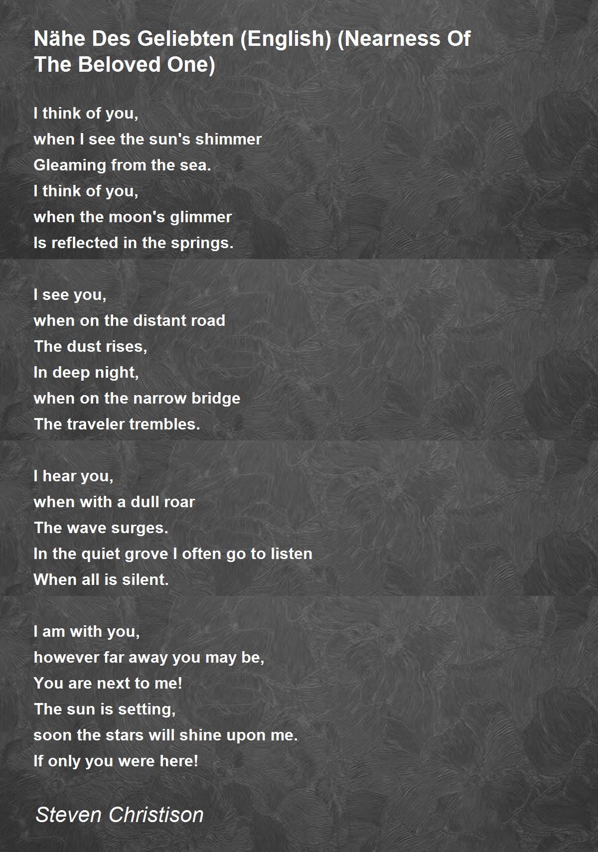 My Love Is True - My Love Is True Poem by Steven Christison