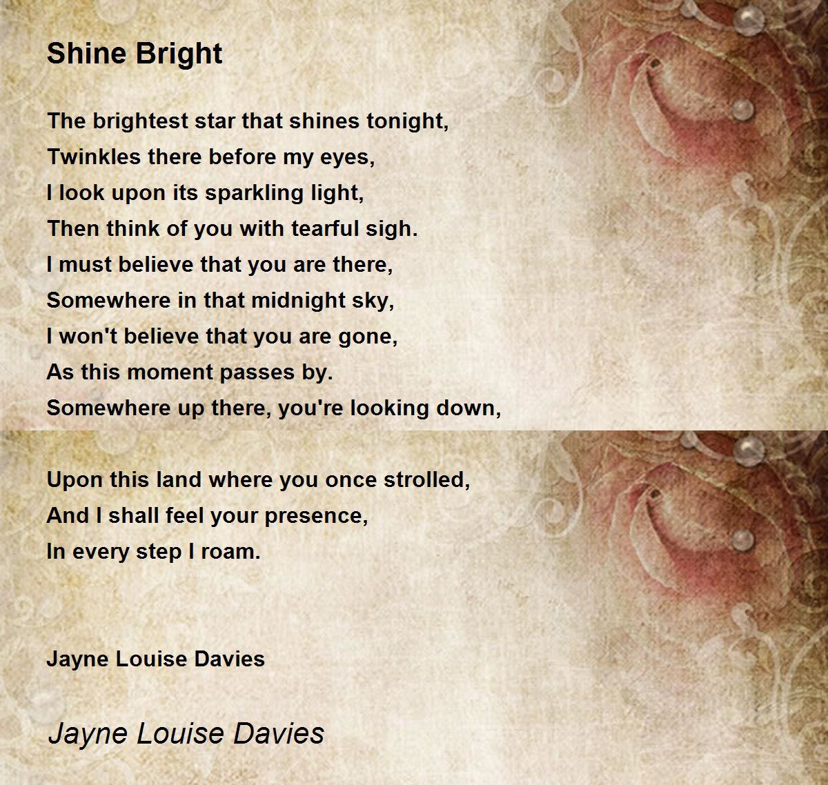 Shine Bright - Shine Bright Poem by Jayne Louise Davies