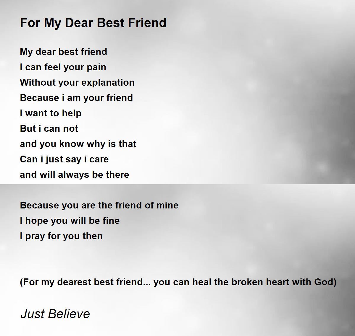 Dear Best Friend 