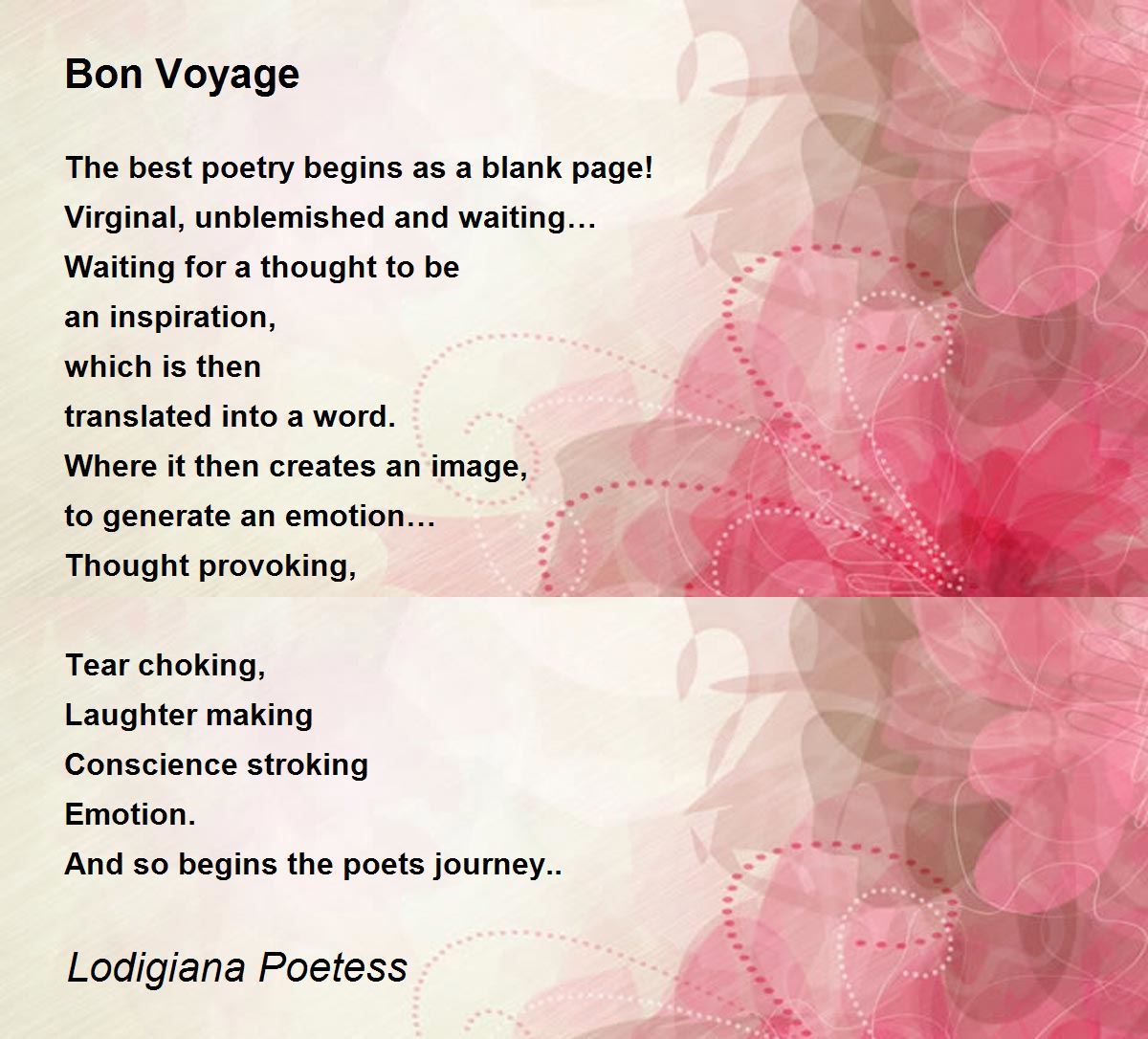 bon voyage poems