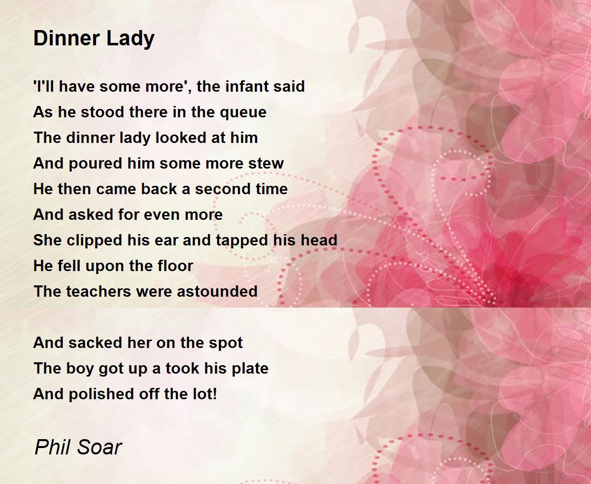 lunch lady poem