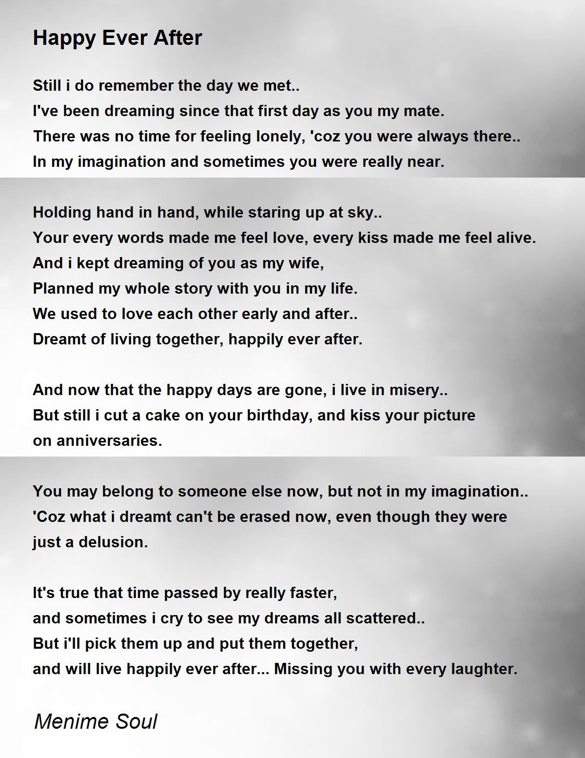 Happy Ever After - Happy Ever After Poem by Menime Soul