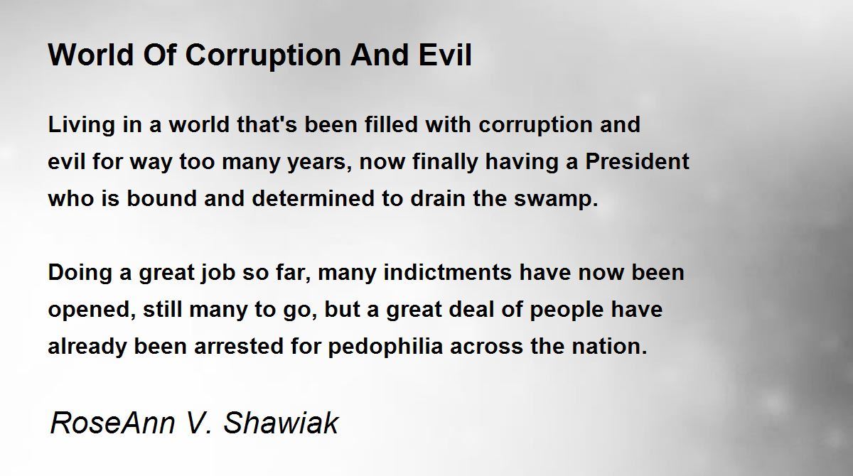 evils of corruption