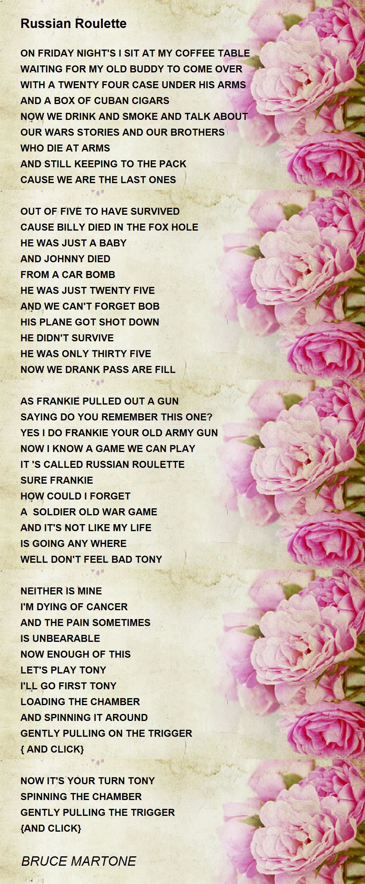 Russian Roulette With Five Bullets - song and lyrics by Rose of