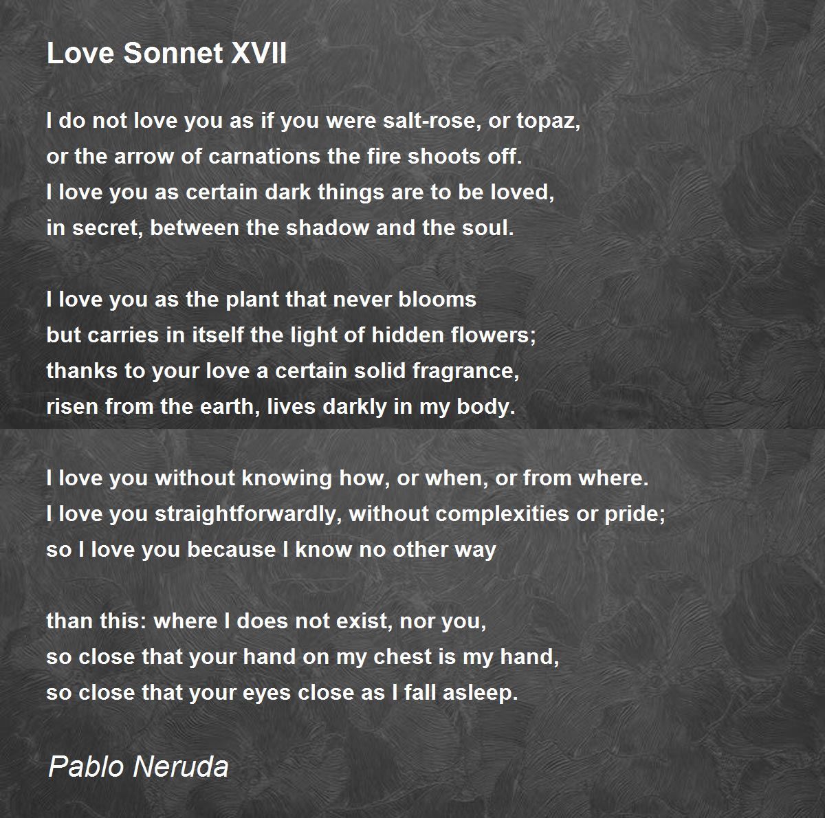 Love Sonnets Pablo Neruda Love Sonnets Pablo Neruda
