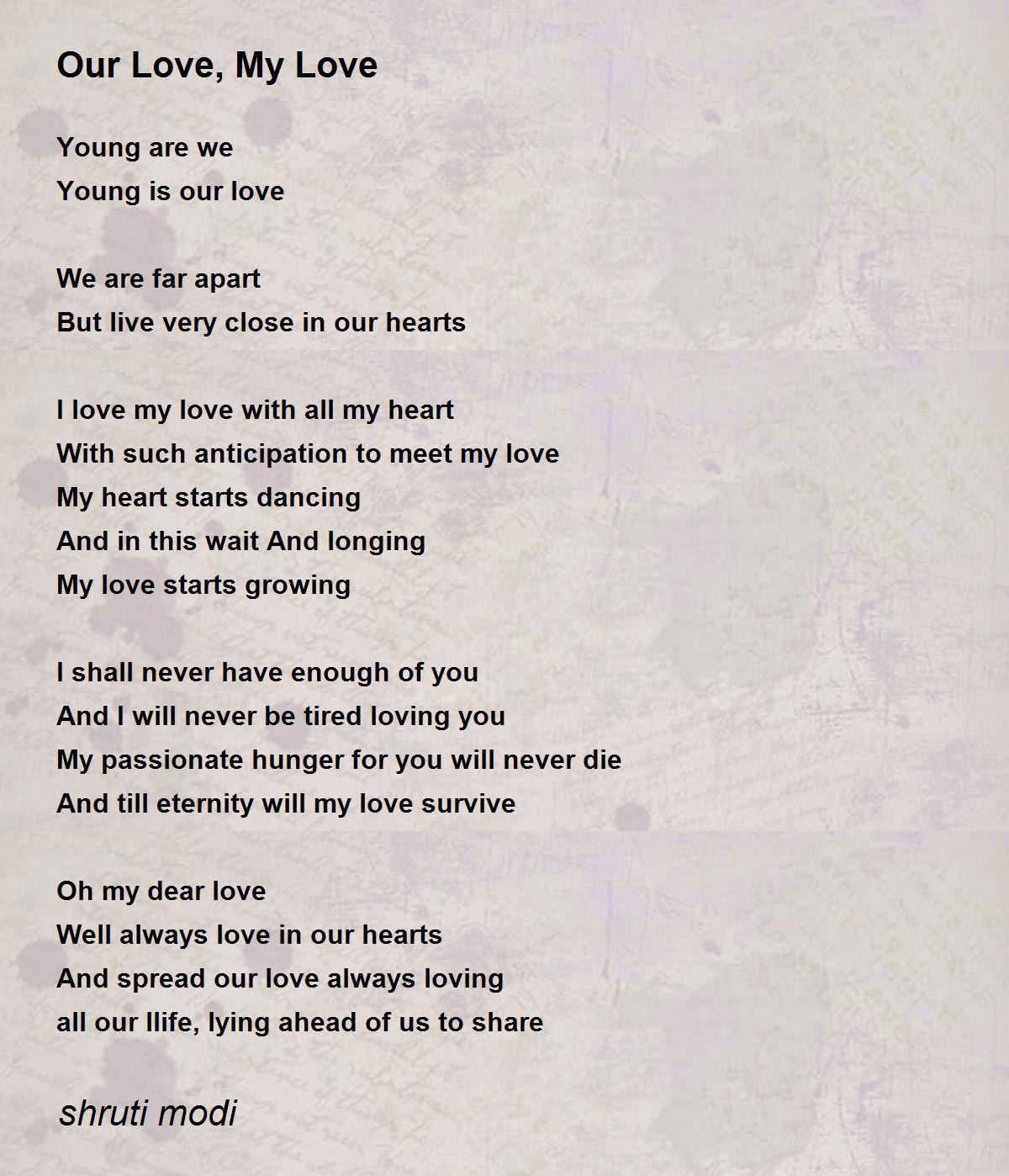 Our Love (Lyrics) - Our Love (Lyrics) Poem by Sharon 333
