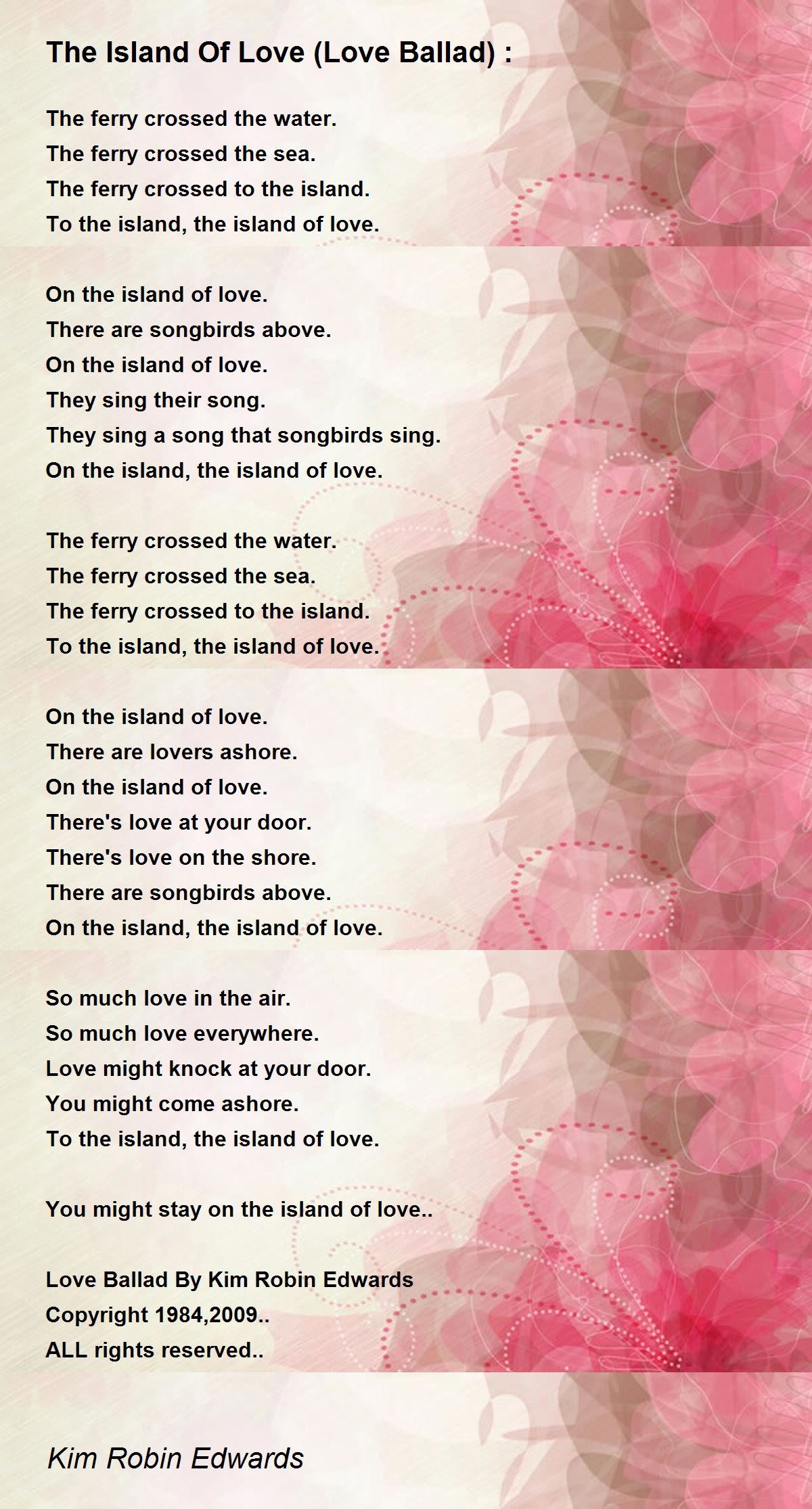 Ballad Poem About Love