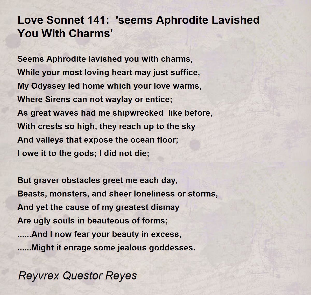 sonnet 141