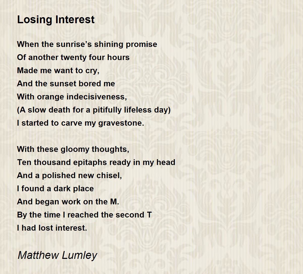 Losing Interest 