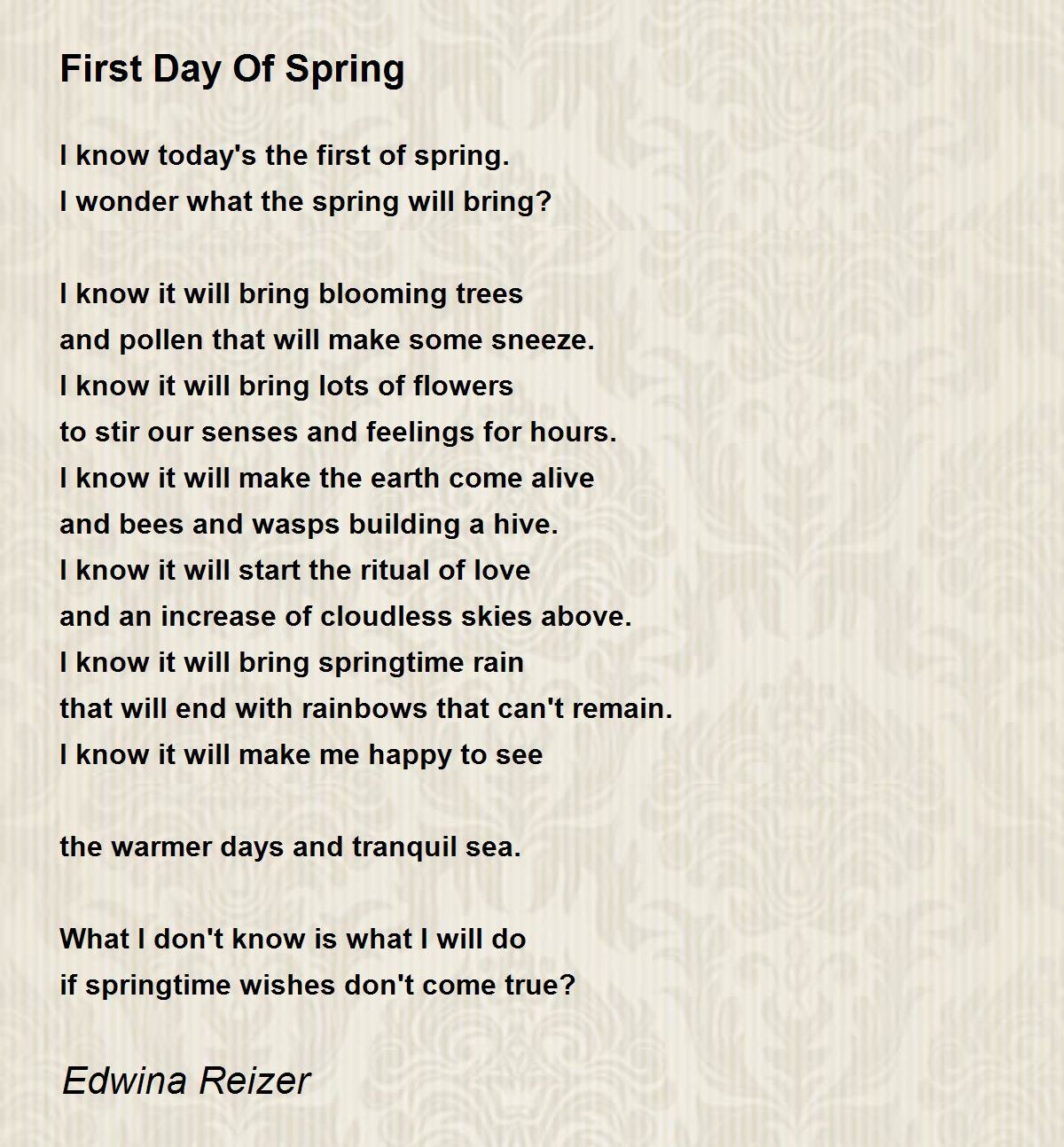 spring poems