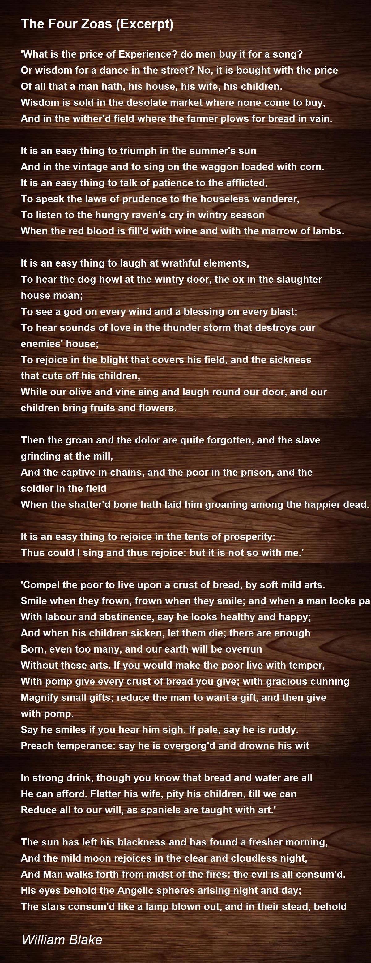 the four zoas poem
