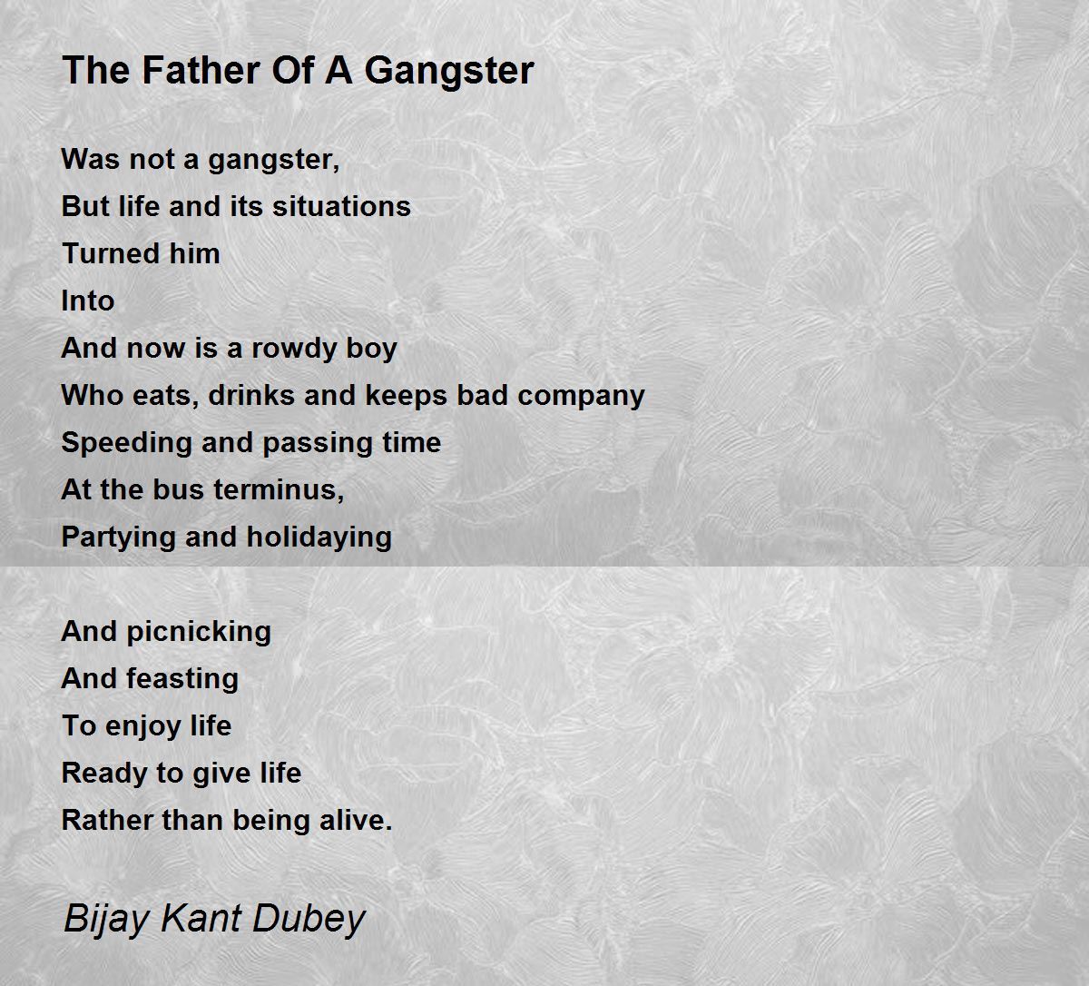 gangster poems for him